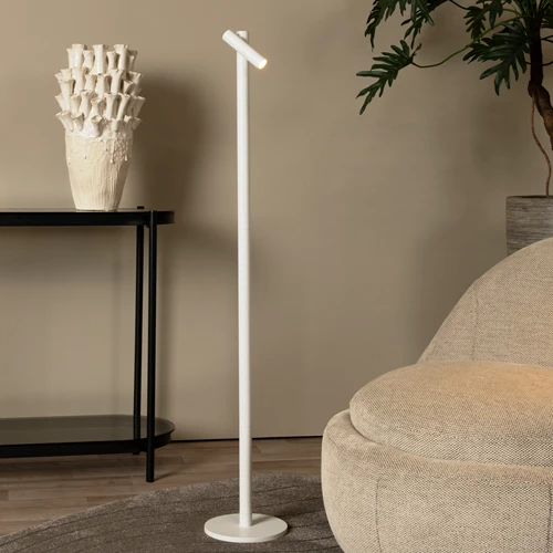 Lucide ANTRIM - Oplaadbare Leeslamp Binnen/Buiten - Accu/Batterij - LED Dimb. - 1x2,2W 2700K - IP54 - Met draadloos oplaadstation - Wit - sfeer 1
